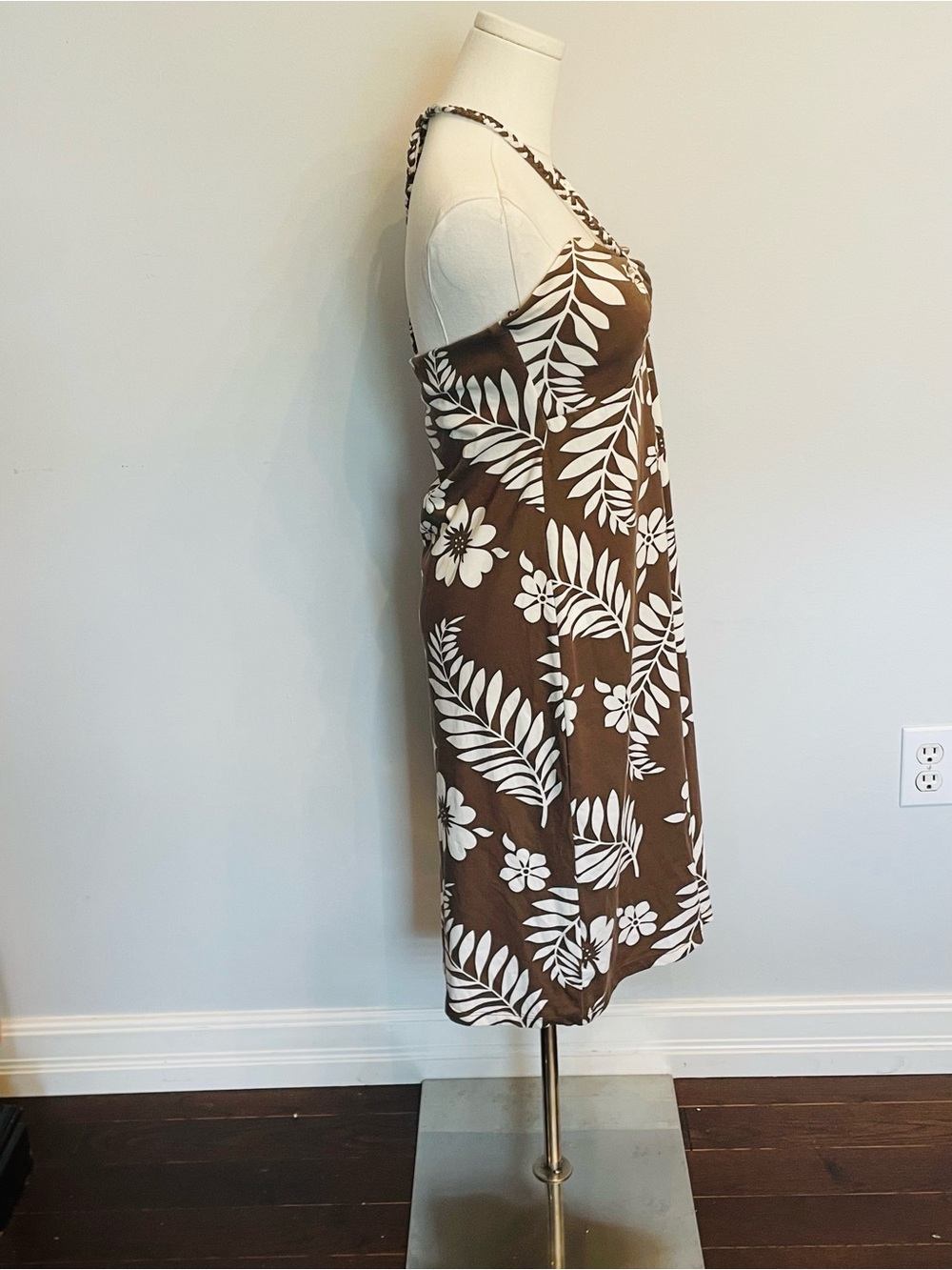 Tommy Bahama Brown and White Leaf-Print dress - Picture 4 of 11